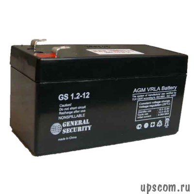 Аккумуляторная батарея GENERAL SECURITY GS 1.2-12 (#GS1.2-12)
