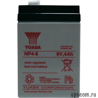 Аккумуляторная батарея YUASA NP 4 - 6 (#NP4-6)